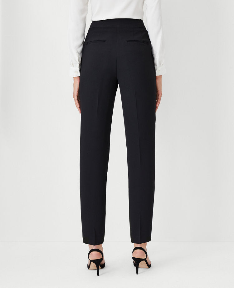 The Side Zip Ankle Pant in Fluid Crepe - Curvy Fit