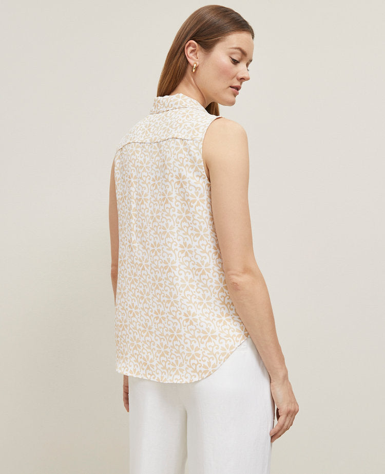Floral Sleeveless Shirt