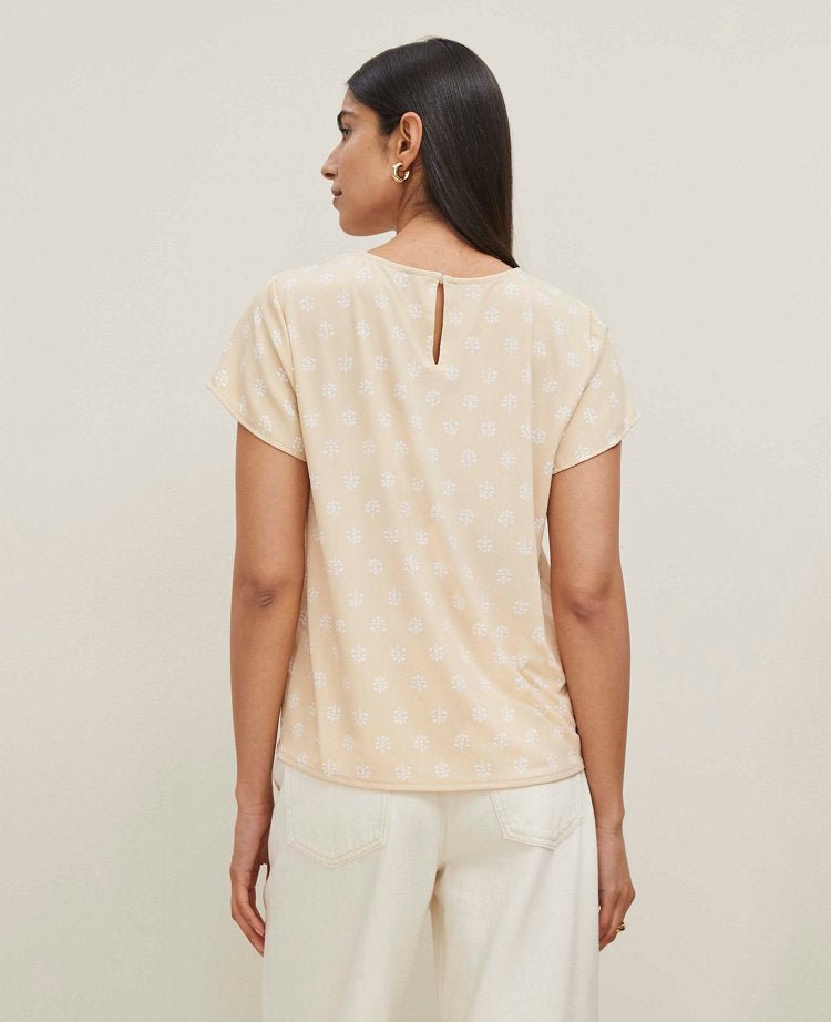 Petaled Mixed Media Tee
