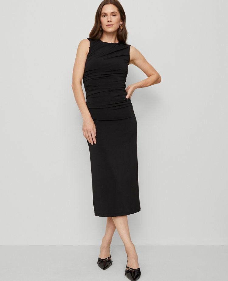 Knit Ruched Sheath Dress