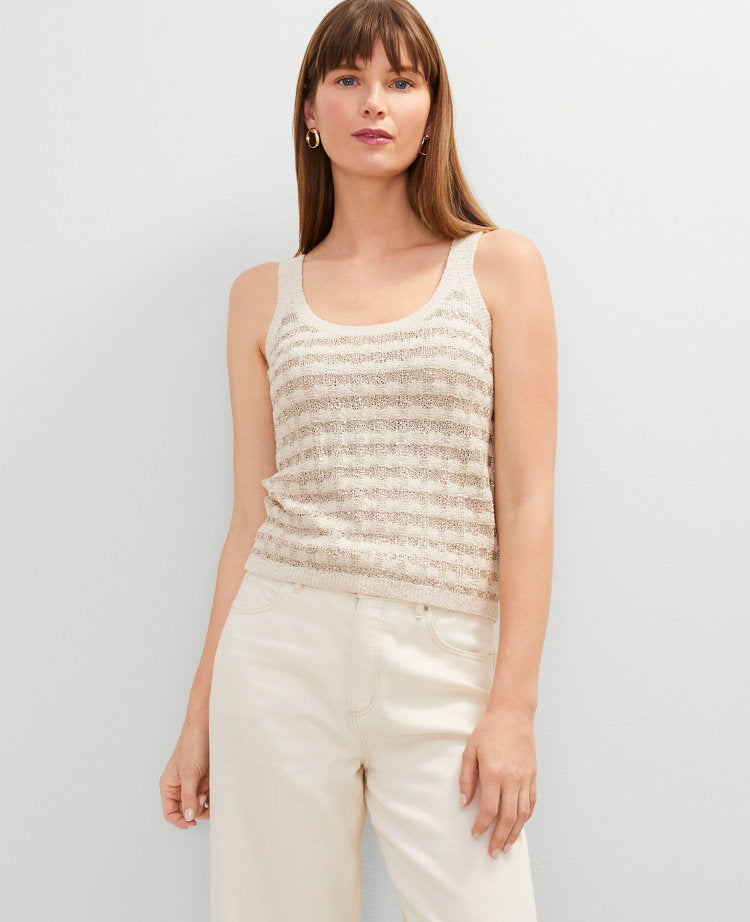 Metallic Tweed Tank