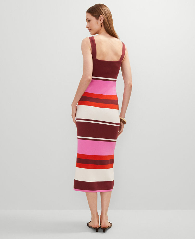 Petite Striped Sweater Dress