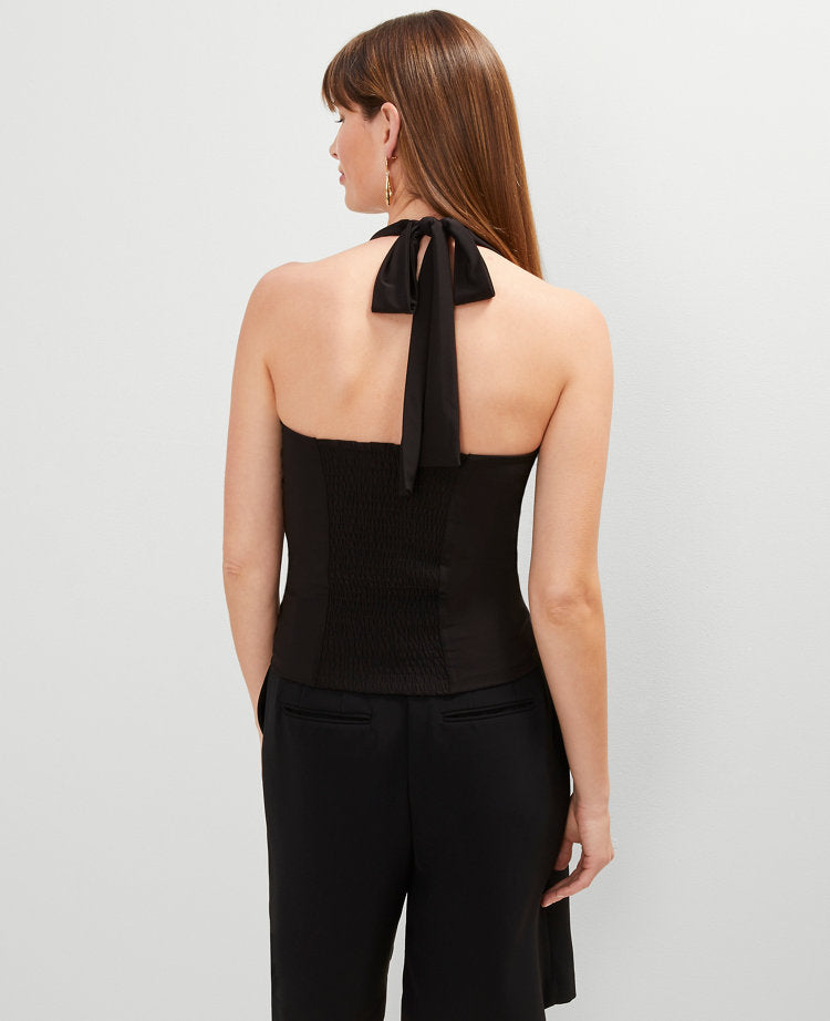 Petite V-Neck Halter Top
