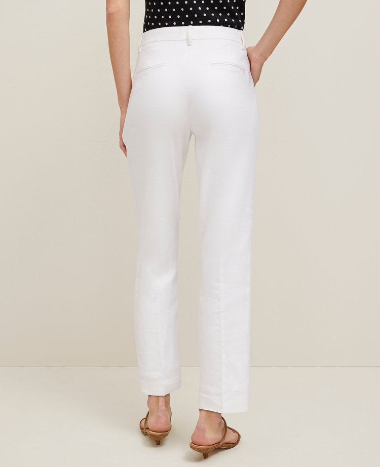 The Petite Eva Ankle Pant in Linen Twill