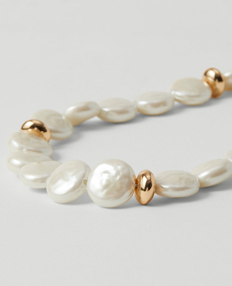 Freshwater Pearl Disc Necklace