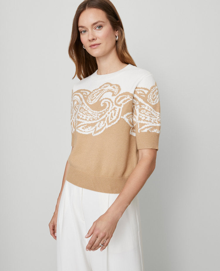 Paisley Jacquard Sweater