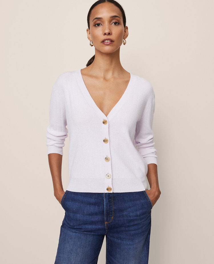 Ribbed Wedge Cardigan