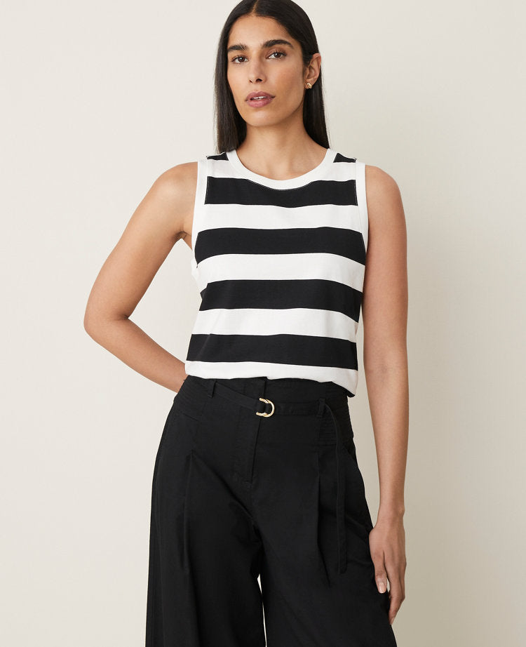 Petite Striped Sleeveless Top
