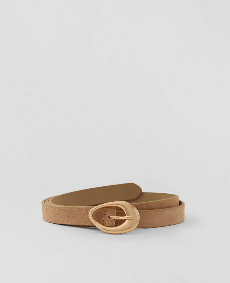 Suede Textured Buckle Belt