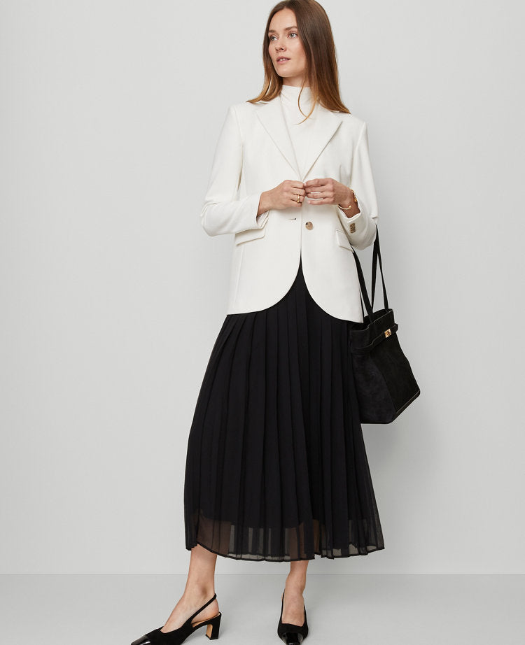 Petite Chiffon Pleated Maxi Skirt