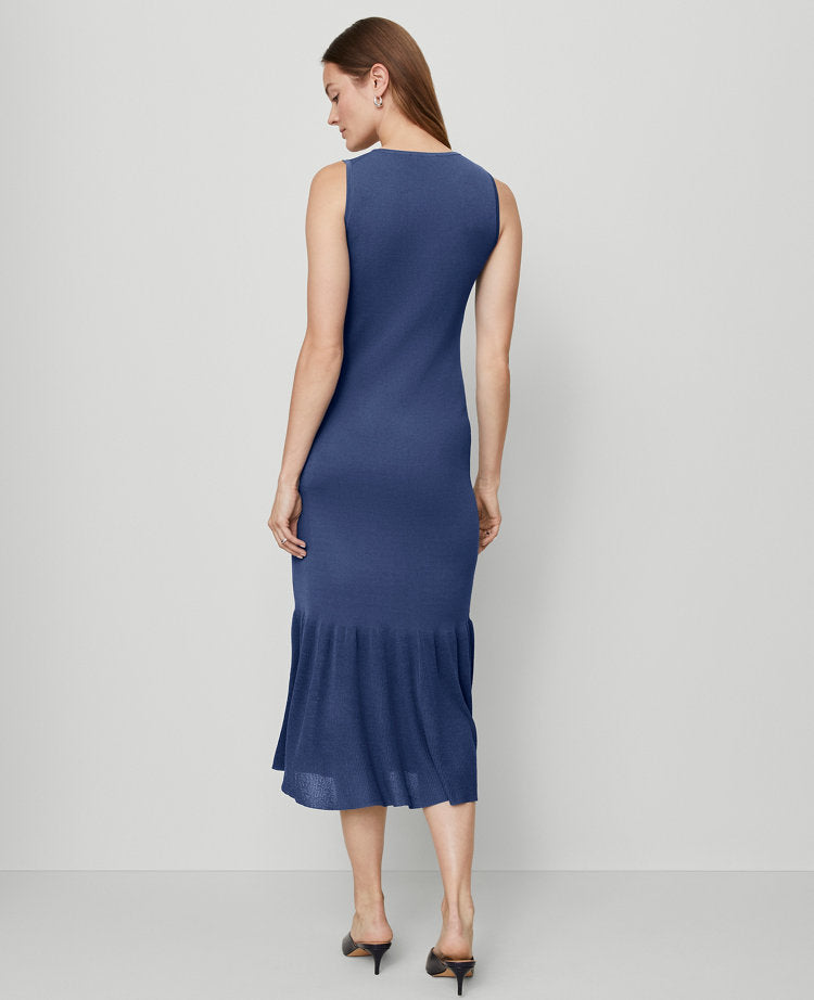 Petite Ruffle Hem Sweater Dress