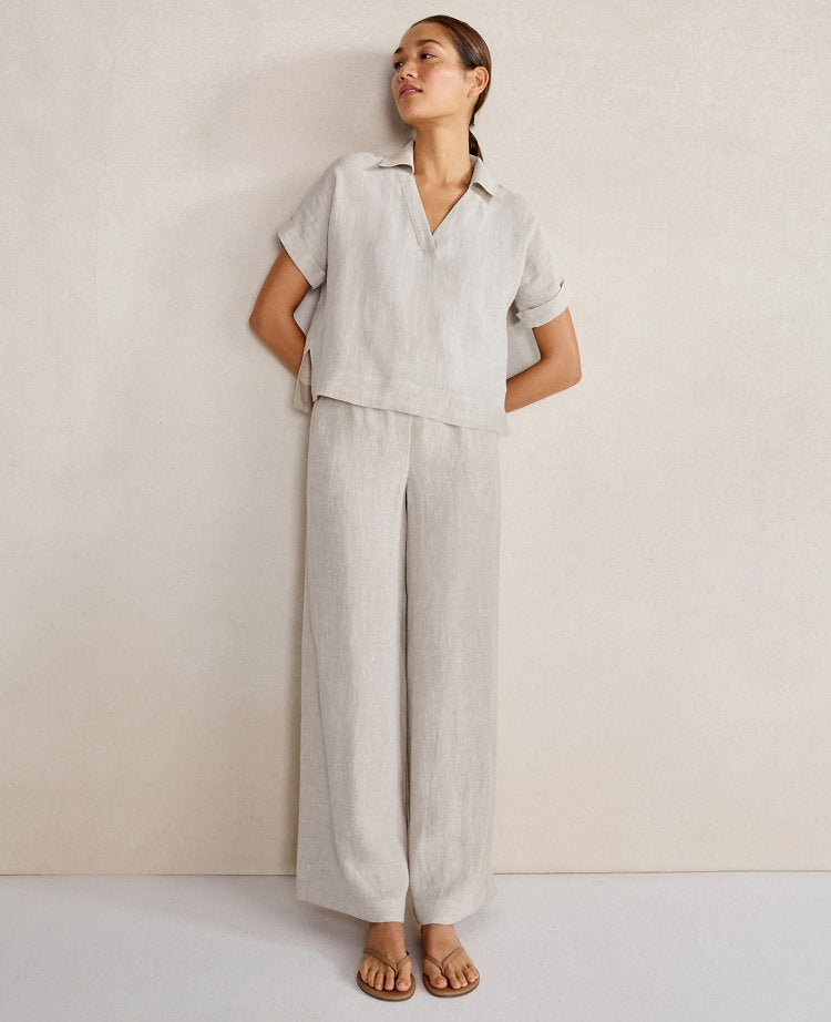 Haven Well Within Linen Polo Top