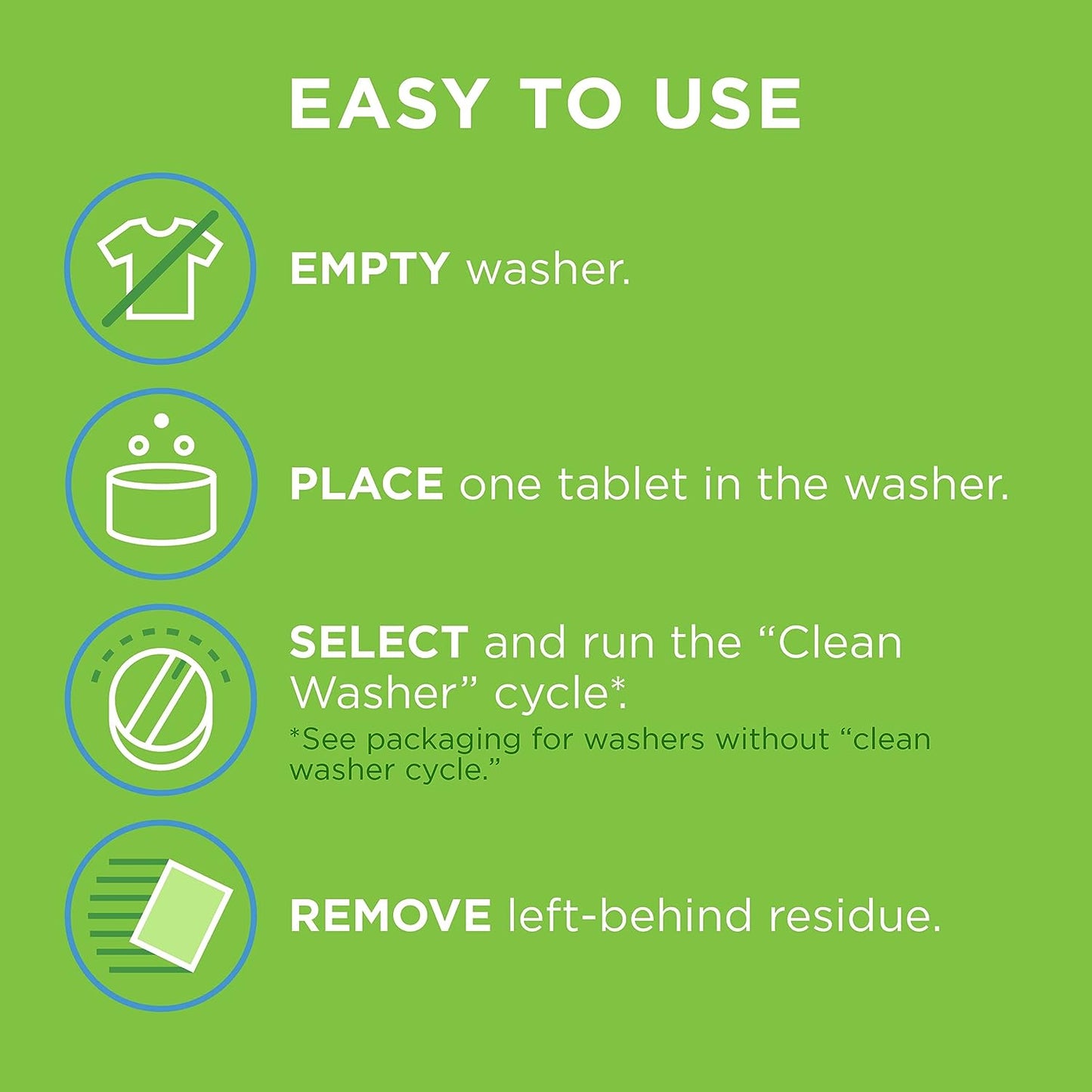 Affresh Washing Machine Cleaner, Cleans Front Load and Top Load Washers, Including HE, 6 Tablets