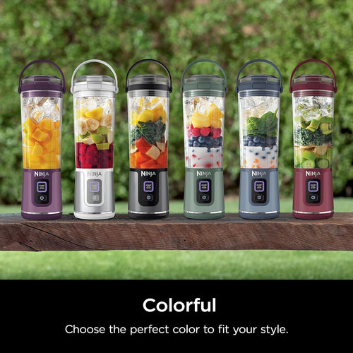 Ninja BC151BK Blast Portable Blender, Cordless, 18oz. Vessel, Personal Blender-for Shakes & Smoothies, BPA Free, Leakproof-Lid & Sip Spout, USB-C Rechargeable, Dishwasher Safe Parts, Black