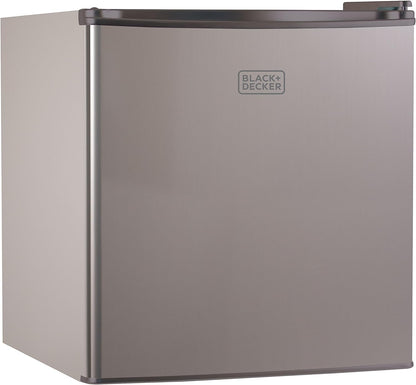 BLACK+DECKER BCRK17B Compact Refrigerator Energy Star Single Door Mini Fridge with Freezer, 1.7 Cubic Feet, Black