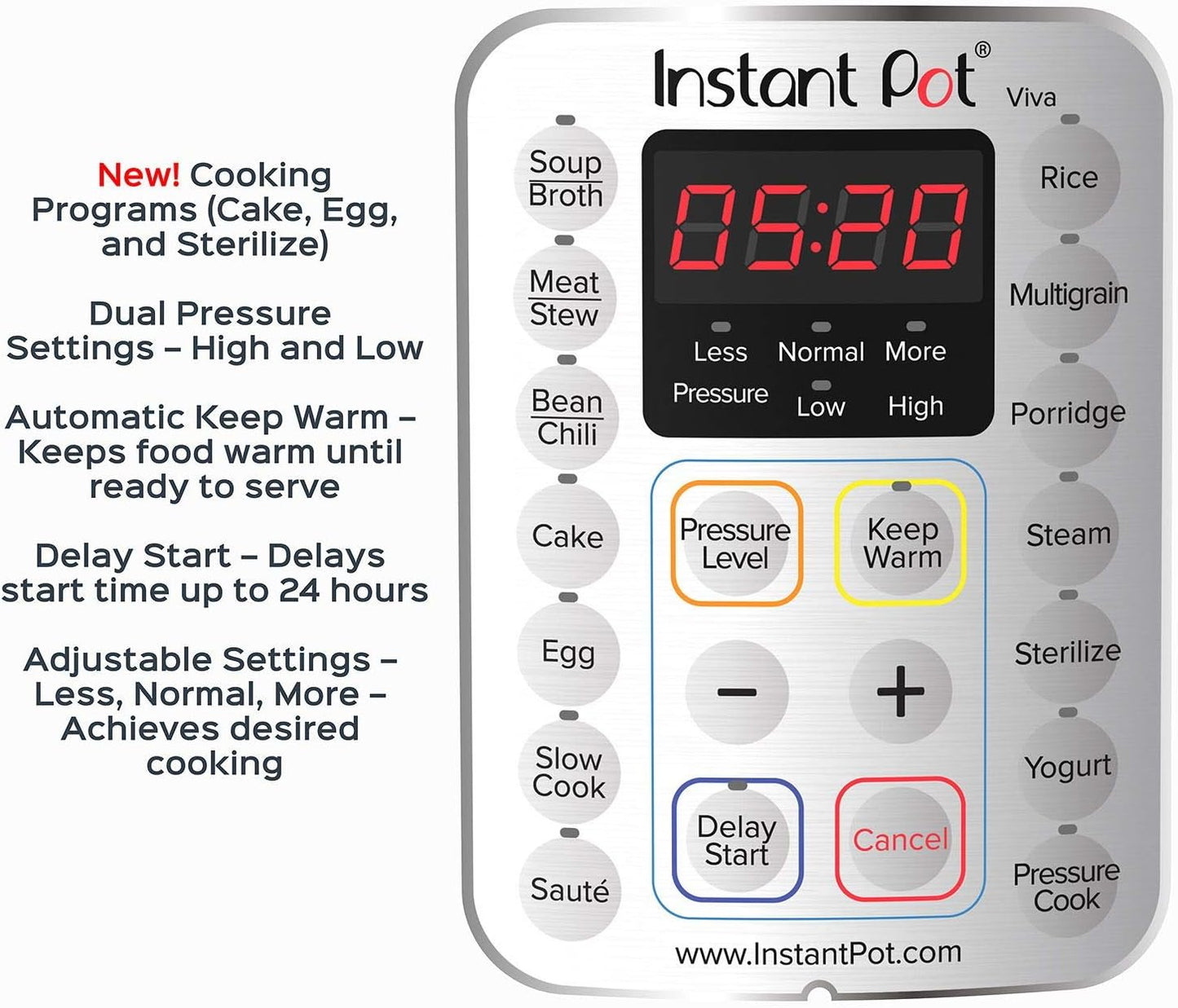 Instant Pot Duo Plus 9-in-1 Electric Pressure Cooker, Slow Cooker, Rice Cooker, Steamer, Sauté, Yogurt Maker, Warmer & Sterilizer, Includes App With Over 800 Recipes, Stainless Steel/Black, 8 Quart