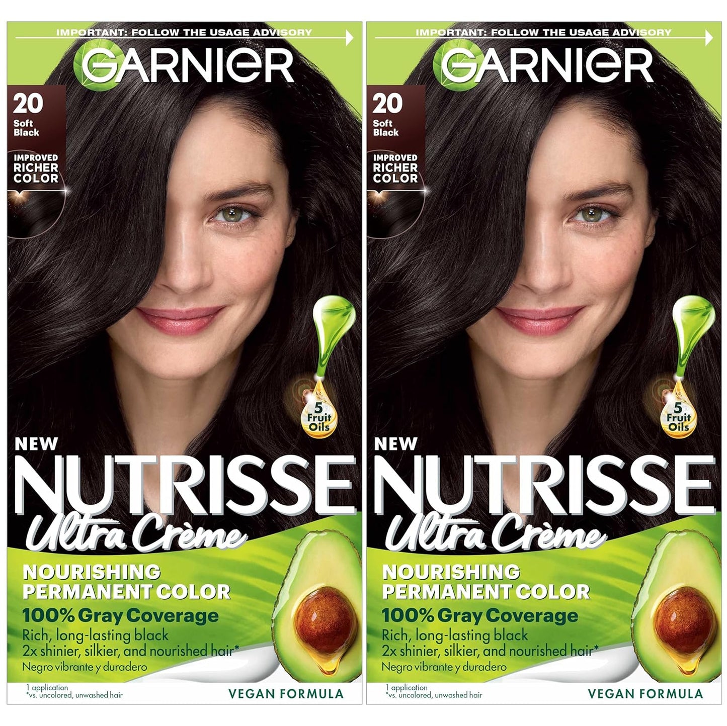 Garnier Hair Color Nutrisse Nourishing Creme, 40 Dark Brown (Dark Chocolate) Permanent Hair Dye, 1 Count (Packaging May Vary)