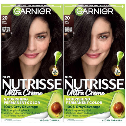 Garnier Hair Color Nutrisse Nourishing Creme, 40 Dark Brown (Dark Chocolate) Permanent Hair Dye, 1 Count (Packaging May Vary)