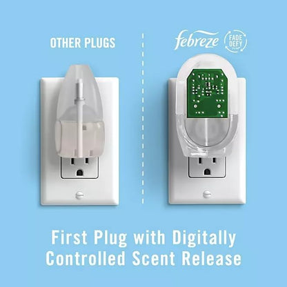 Febreze Plug in Air Fresheners, Gain Original Scent, Odor Eliminator for Strong Odors, Scented Oil Refill (3 Count)