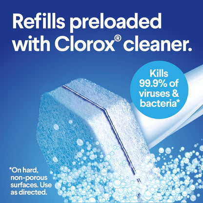 Clorox ToiletWand Disposable Toilet Cleaning System - ToiletWand, Storage Caddy and 16 Disinfecting ToiletWand Refill Heads (Package May Vary)