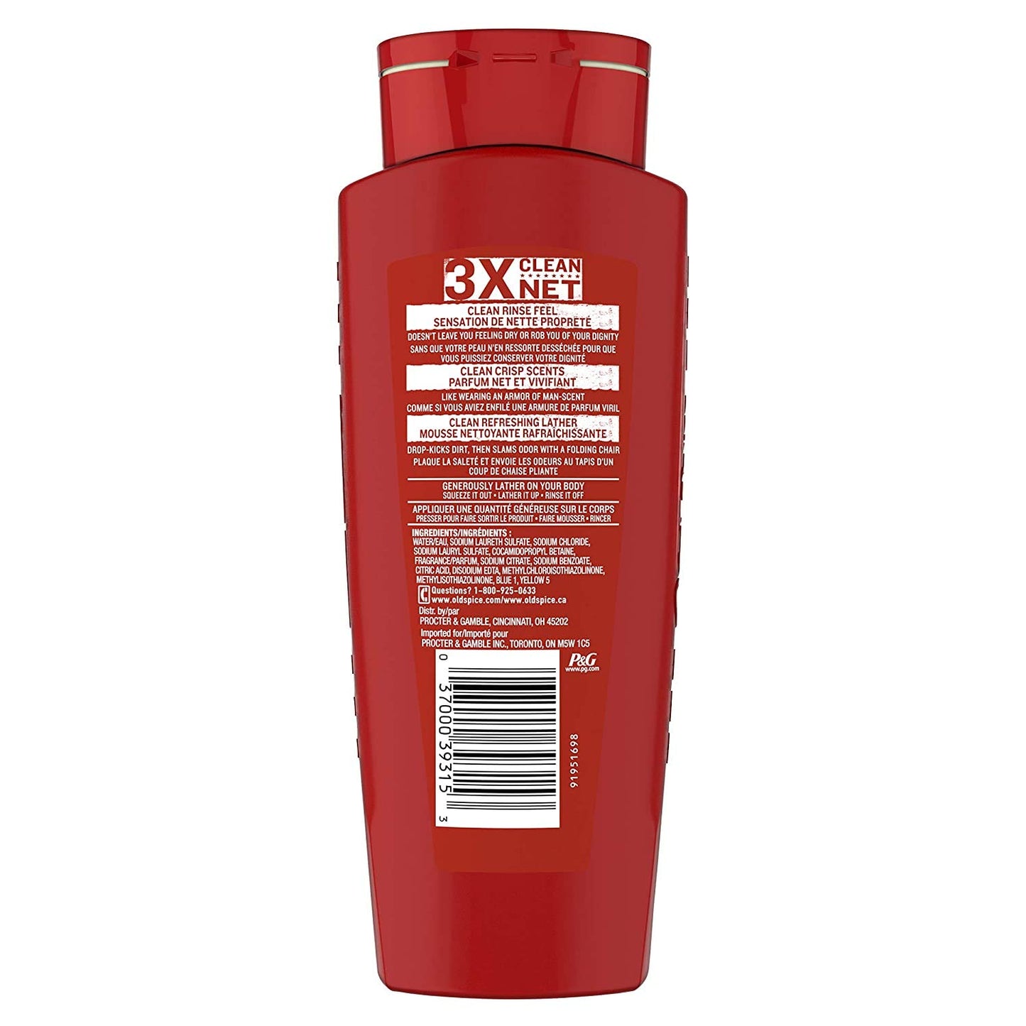 Old Spice Body Wash for Men, 24/7 Shower Fresh with Lasting Scent, Red Collection, Swagger with Cedarwood Scent, 24 fl oz (Pack of 2)