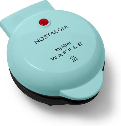 Nostalgia MyMini Cars and Trucks Shape Electric Waffle Maker, 5-Inch Non-Stick Griddle for Waffles, Hash Browns, Eggs, and More, Yellow