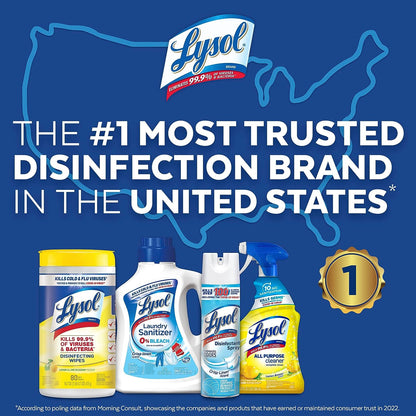 Lysol Disinfectant Wipes, Multi-Surface Antibacterial Cleaning Wipes, For Disinfecting and Cleaning, Lemon and Lime Blossom, 80 Count (Pack of 4)
