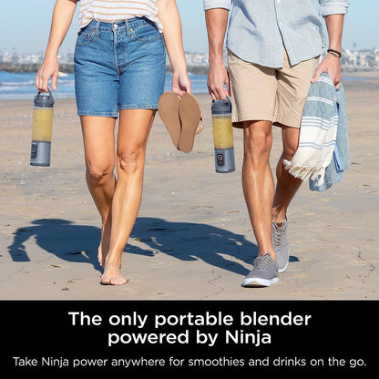Ninja BC151BK Blast Portable Blender, Cordless, 18oz. Vessel, Personal Blender-for Shakes & Smoothies, BPA Free, Leakproof-Lid & Sip Spout, USB-C Rechargeable, Dishwasher Safe Parts, Black