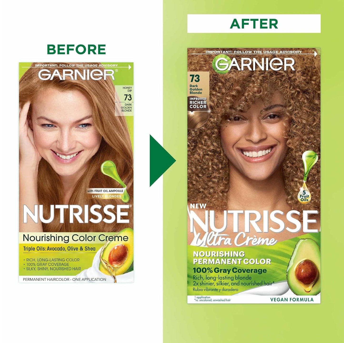 Garnier Hair Color Nutrisse Nourishing Creme, 40 Dark Brown (Dark Chocolate) Permanent Hair Dye, 1 Count (Packaging May Vary)