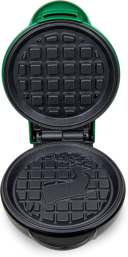 Nostalgia MyMini Cars and Trucks Shape Electric Waffle Maker, 5-Inch Non-Stick Griddle for Waffles, Hash Browns, Eggs, and More, Yellow