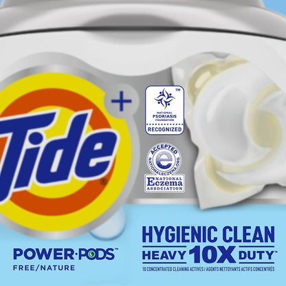 Tide Hygienic Clean Heavy 10x Duty Power PODS Laundry Detergent Pacs For Visible and Invisible Dirt, Spring Meadow Scent, 45 Count