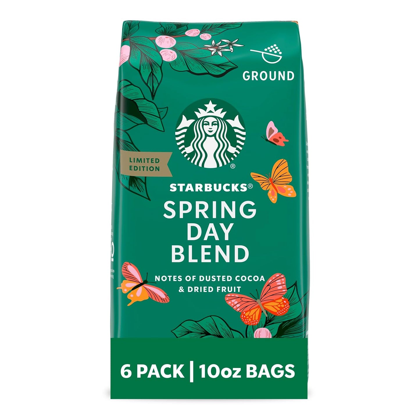 Starbucks Ground Coffee, Medium Roast Coffee, Pike Place Roast, 100% Arabica, 1 Bag (28 Oz)
