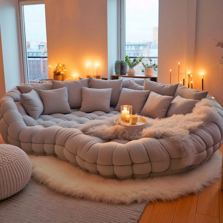 ⚡clearance sale🎁Winter Hot SaleThese Giant Circular Movie Sofas Might Be The Coziest Spot To Watch a Flick