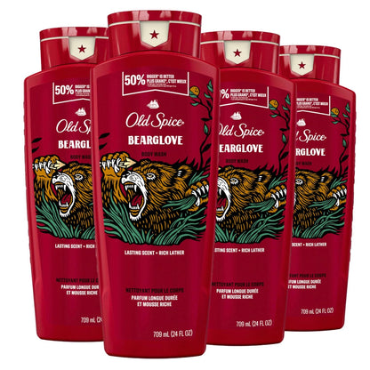 Old Spice Body Wash for Men, 24/7 Shower Fresh with Lasting Scent, Red Collection, Swagger with Cedarwood Scent, 24 fl oz (Pack of 2)