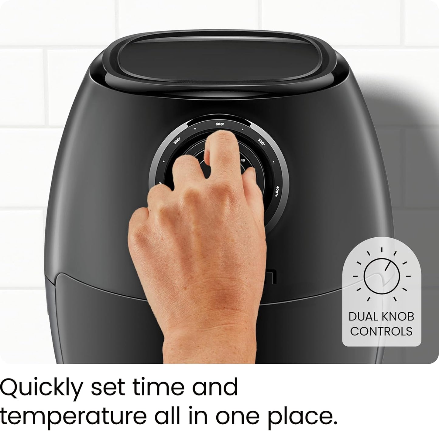 CHEFMAN Multifunctional Digital Air Fryer+ Rotisserie, Dehydrator, Convection Oven, 17 Touch Screen Presets Fry, Roast, Dehydrate, Bake, XL 10L Family Size, Auto Shutoff, Large Easy-View Window, Black