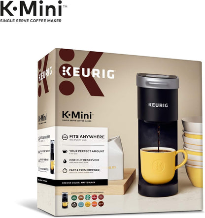 Keurig K-Mini Single Serve K-Cup Pod Coffee Maker, 6 to 12oz Brew size, with Cord Storage, Perfect for Small Spaces, Black
