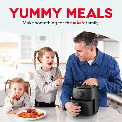 DASH Tasti-Crisp™ Electric Air Fryer Oven, 2.6 Qt., Aqua – Compact Air Fryer for Healthier Food in Minutes, Ideal for Small Spaces - Auto Shut Off, Analog, 1000-Watt