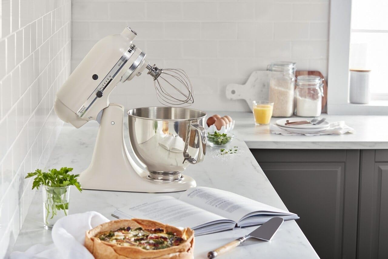 KitchenAid Artisan Series 5 Quart Tilt Head Stand Mixer with Pouring Shield KSM150PS, Removable bowl, Aqua Sky