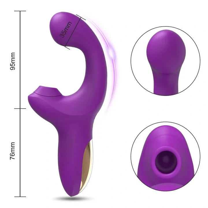 HOT DEAL - 2 IN 1 CLITORAL SUCKING VIBRATOR FEMALE FOR WOMEN