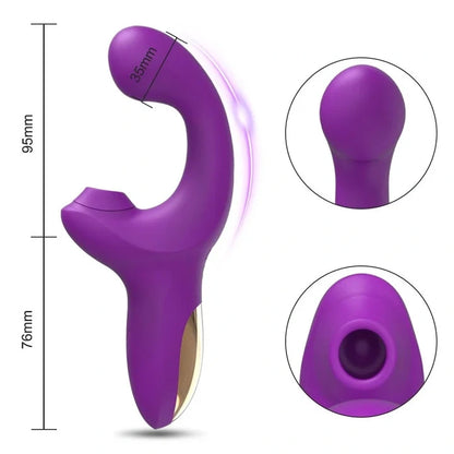 HOT DEAL - 2 IN 1 CLITORAL SUCKING VIBRATOR FEMALE FOR WOMEN