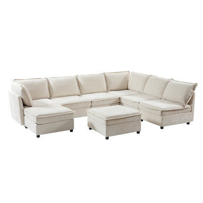 Victoria 8-Seater Soft Sectional Sofa with Storage