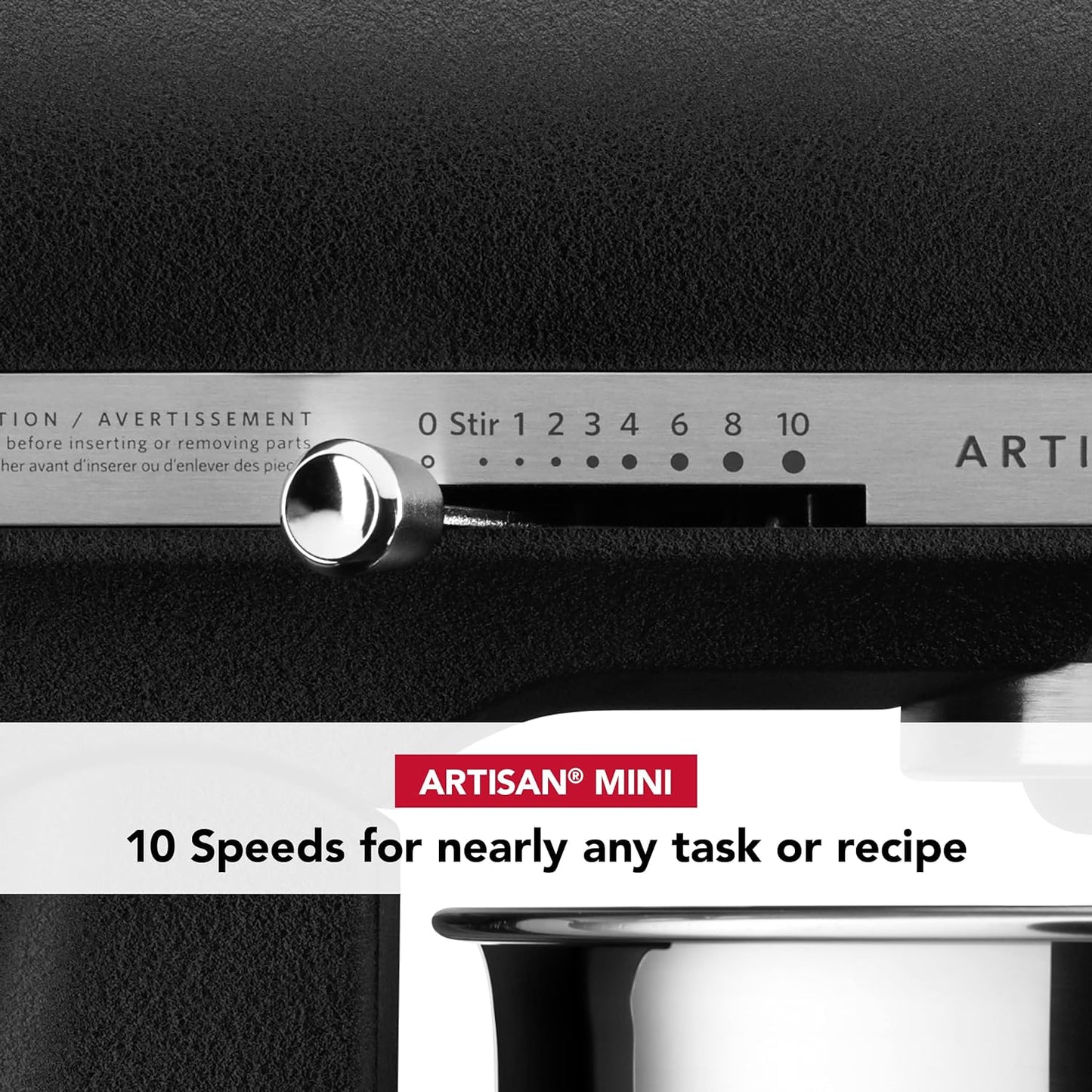 KitchenAid Artisan Mini 3.5 Quart Tilt-Head Stand Mixer - KSM3316X - Black Matte