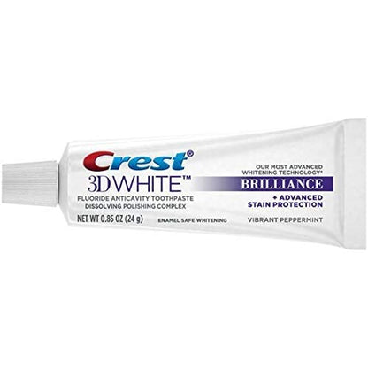 Crest 3D White Advanced Luminous Mint Teeth Whitening Toothpaste, 3.7 oz Pack of 4 - Helps Remove Surface Stains, Whitens Teeth, Strengthens Tooth Enamel, Protects Against Cavities