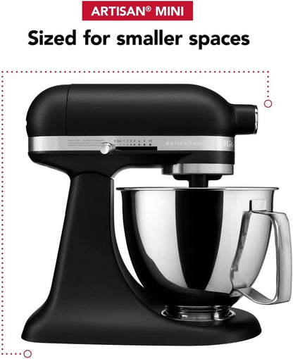 KitchenAid Artisan Mini 3.5 Quart Tilt-Head Stand Mixer - KSM3316X - Black Matte