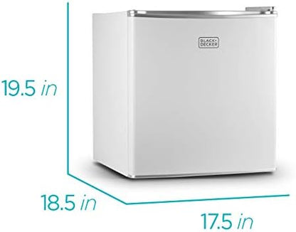 BLACK+DECKER BCRK17B Compact Refrigerator Energy Star Single Door Mini Fridge with Freezer, 1.7 Cubic Feet, Black