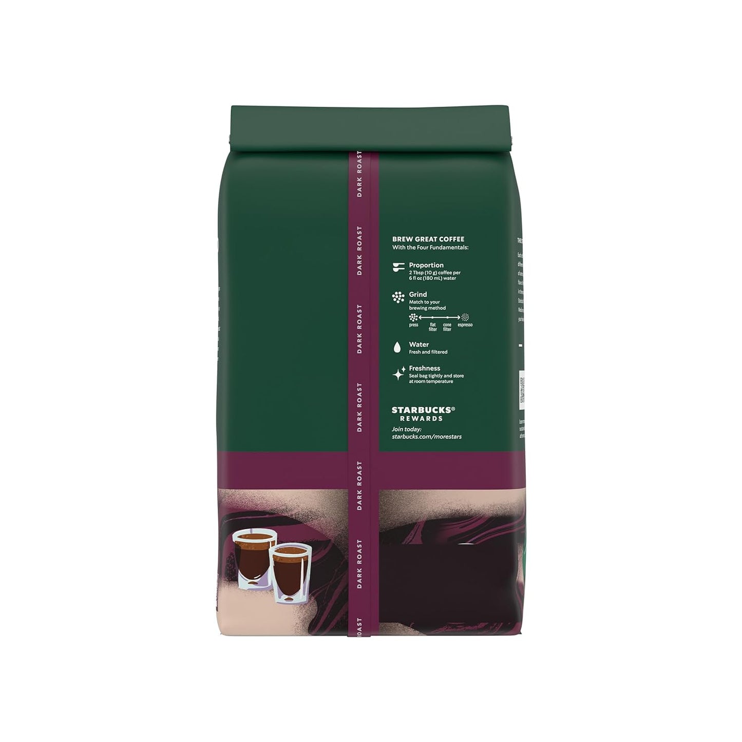 Starbucks Whole Bean Coffee, Dark Roast Coffee, Espresso Roast, 100% Arabica, 1 bag (40 oz)