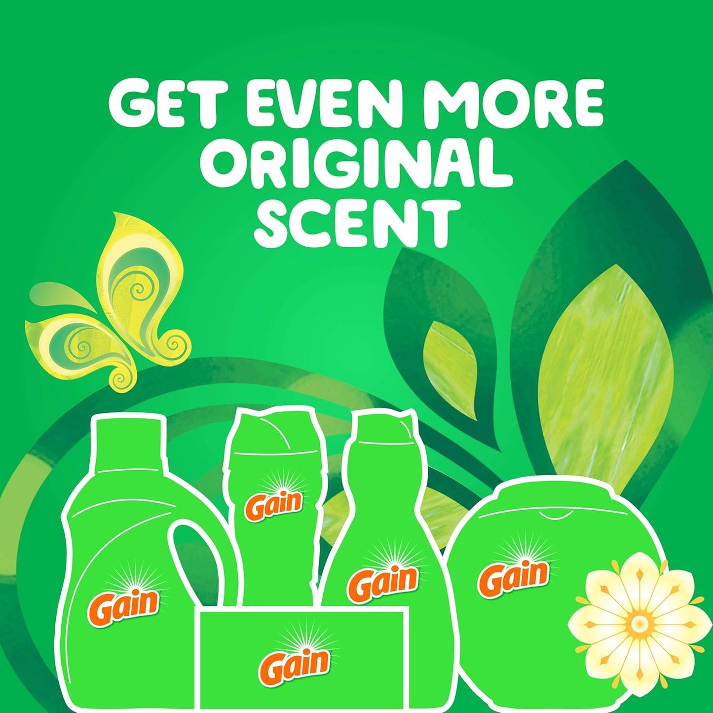 Gain + Aroma Boost Laundry Detergent Liquid, Original Scent, 107 Loads, 154 fl oz, HE Compatible Laundry Soap with Febreze and Oxi