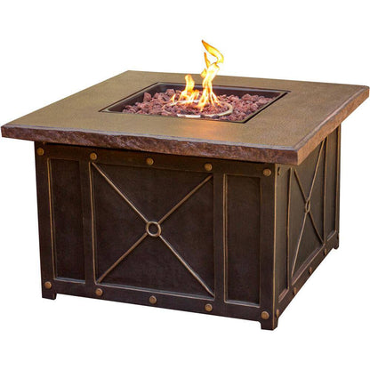 [Copy]4-Piece Woven Steel Patio Fire pit Seating Set with Sahara Sand Cushions, Sofa, Swivel Gliders and Fire pit