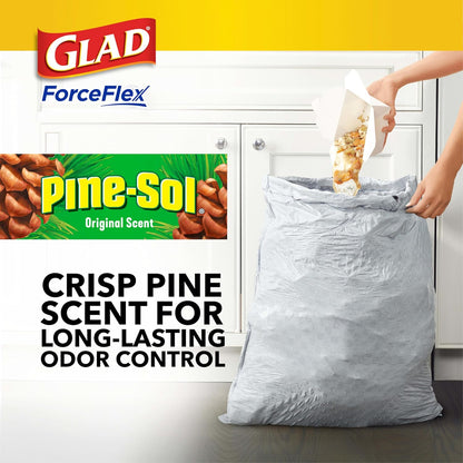 Glad Tall Kitchen Drawstring Trash Bags - Odorshield 13 Gallon White Trash Bag, Febreze Fresh Clean, 110 Count