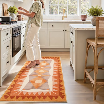 Vintage Sunset Washable Runner Rug